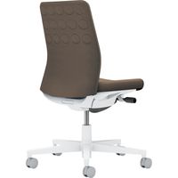 【組立設置込】コクヨ モネット クッション 肘無 ランバー無 背座同色 ウレタンキャスター ホワイトグレー×ダークグレージュ 1脚（直送品）