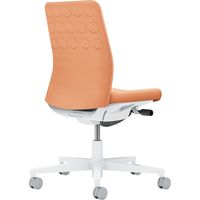 【組立設置込】コクヨ モネット クッション 肘無 ランバー無 背座同色 ナイロンキャスター ホワイトグレー×ペールテラコッタ 1脚（直送品）