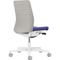 【組立設置込】コクヨ モネット クッション 肘無 ランバー無 背座ツートン ナイロンキャスター Wグレー×ディープパープル×Lグレー 1脚（直送品）