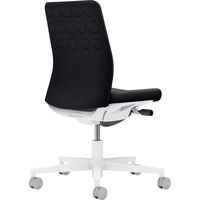 【組立設置込】コクヨ モネット クッション 肘無 ランバー無 背座同色 ナイロンキャスター ホワイトグレー×ブラック 1脚（直送品）