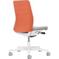 【組立設置込】コクヨ モネット クッション 肘無 ランバー無 背座ツートン ナイロンキャスター Wグレー×Lグレー×ソフトテラコッタ 1脚（直送品）