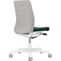 【組立設置込】コクヨ モネット クッション 肘無 ランバー無 背座ツートン ナイロンキャスター Wグレー×ディープグリーン×Lグレー 1脚（直送品）