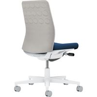 【組立設置込】コクヨ モネット クッション 肘無 ランバー無 背座ツートン ナイロンキャスター ホワイトグレー×ネイビー×ライトグレー 1脚（直送品）