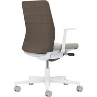 【組立設置込】コクヨ モネット クッション L型肘 ランバー無 背座ツートン ウレタンキャスター Wグレー×Lグレー×ダークグレージュ 1脚（直送品）