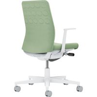 【組立設置込】コクヨ モネット クッション L型肘 ランバー無 背座同色 ナイロンキャスター ホワイトグレー×パウダーミント 1脚（直送品）