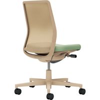 【組立設置込】コクヨ モネット 背メッシュ 肘無 ランバー無 背座ツートン ウレタンキャスター ソフトベージュ×パウダーミント 1脚（直送品）