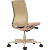 【組立設置込】コクヨ モネット 背メッシュ 肘無 ランバー無 背座ツートン ウレタンキャスター ソフトベージュ×アッシュピンク 1脚（直送品）