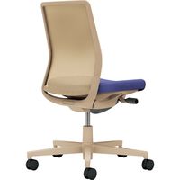 【組立設置込】コクヨ モネット 背メッシュ 肘無 ランバー無 背座ツートン ウレタンキャスター ソフトベージュ×ディープパープル 1脚（直送品）