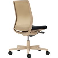 【組立設置込】コクヨ モネット 背メッシュ 肘無 ランバー無 背座ツートン ウレタンキャスター ソフトベージュ×ブラック 1脚（直送品）
