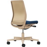 【組立設置込】コクヨ モネット 背メッシュ 肘無 ランバー無 背座ツートン ウレタンキャスター ソフトベージュ×ネイビー 1脚（直送品）