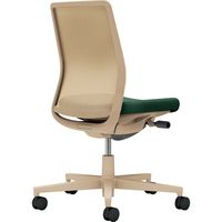 【組立設置込】コクヨ モネット 背メッシュ 肘無 ランバー無 背座ツートン ナイロンキャスター ソフトベージュ×ディープグリーン 1脚（直送品）