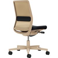 【組立設置込】コクヨ モネット 背メッシュ 肘無 ランバーブラック 背座ツートン ウレタンキャスター ソフトベージュ×ブラック 1脚（直送品）