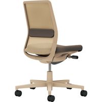 【組立設置込】コクヨ モネット 背メッシュ 肘無 ランバー付 背座ツートン ウレタンキャスター ソフトベージュ×ダークグレージュ 1脚（直送品）