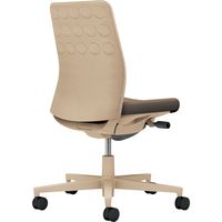 【組立設置込】コクヨ モネット クッション 肘無 ランバー無 背座ツートン ウレタンキャスター ソフトベージュ×ダークグレージュ 1脚（直送品）