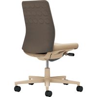 【組立設置込】コクヨ モネット クッション 肘無 ランバー無 背座ツートン ナイロンキャスター ダークグレージュ×ソフトベージュ 1脚（直送品）