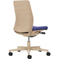 【組立設置込】コクヨ モネット クッション 肘無 ランバー無 背座ツートン ナイロンキャスター ソフトベージュ×ディープパープル 1脚（直送品）