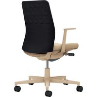 【組立設置込】コクヨ モネット クッション L型肘 ランバー無 背座ツートン ウレタンキャスター ブラック×ソフトベージュ 1脚（直送品）