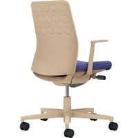 【組立設置込】コクヨ モネット クッション L型肘 ランバー無 背座ツートン ウレタンキャスター ソフトベージュ×ディープパープル 1脚（直送品）