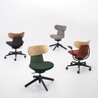 【組立設置込】コクヨ イングライフ 固定肘 背クッション 5本脚 背座同色 ナイロンキャスター ブラック 1脚（直送品）