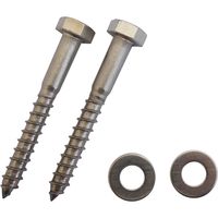 New Hikari (ニューヒカリ） ステンレス六角コーチスクリュー 8×65 (2本入） SH-BCS865 清水 12パック（直送品）