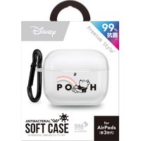 PGA AirPods 第3世代用 抗菌ソフトケース [くまのプーさん] PG-DAP3TP03POO 1個（直送品）