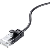 サンワサプライ カテゴリ6A極細LANケーブル(ブラック・2m) KB-SL6A-02BK 1個（直送品）