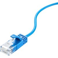 サンワサプライ カテゴリ6A極細LANケーブル(ブルー・5m) KB-SL6A-05BL 1個