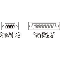サンワサプライ RS-232Cケーブル KRS-423XF10N-T 1本（直送品）