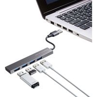 サンワサプライ USB3.2 Gen1 4ポート スリムハブ USB-3H423SN 1個