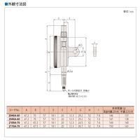 ミツトヨ ダイヤルゲージ 2109AB-70 1個（直送品）