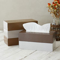 ティッシュペーパー 200組 （5箱入） オリジナルティッシュ モカ 5カラー 1パック（5箱入） アスクル  オリジナル（わけあり品）