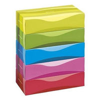 ティッシュペーパー 150組（5箱入）オリジナルティッシュ スマートコンパクト ビビッドカラー PEFC認証紙 1パック（5箱入） オリジナル（わけあり品）