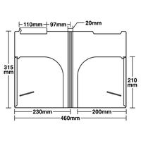アスクル カルテホルダー A4ヨコ置き見開き 100枚 オリジナル  オリジナル（わけあり品）