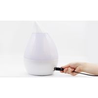 アピックスインターナショナル スチームファン式アロマ加湿器 SHIZUKU 2.4L マグネットプラグ タッチパネル 衛生的（直送品）