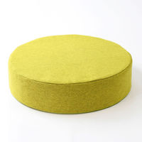 クラスアップ フロアクッション 直径50cm 円形 低反発 高反発 グリーン 385196 1個（直送品）