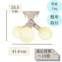 キシマ パッロ シーリングライト ウォームグレー 3灯 GEM-6964 1台（直送品）