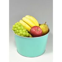 三和金属 カラーワイドバケツ7型(ターコイズ) 12個入 KWB-7T 1ケース(12個)（直送品）