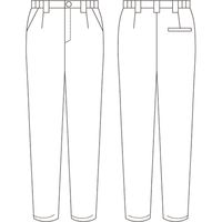 住商モンブラン パンツ メンズ 両脇ゴム 白 裾上げ 72-1251Z 1枚　スクラブ（直送品）