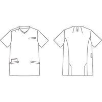 住商モンブラン スクラブ 兼用 半袖 ダークネイビー/ターコイズ 72-1383 1枚　スクラブ（直送品）