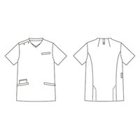 住商モンブラン スクラブ 兼用 半袖 ダークネイビー/ターコイズ 72-1383 1枚　スクラブ（直送品）