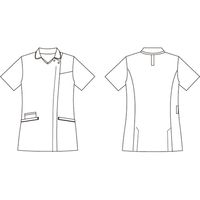 住商モンブラン スクラブ レディス半袖 ダークネイビー/ターコイズ 73-2283 1枚　スクラブ（直送品）