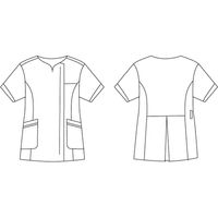 住商モンブラン スクラブ レディス 半袖 ローズ/ピンク LW611-22 1枚　スクラブ（直送品）