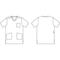 住商モンブラン スクラブ 兼用 半袖 ピンク/バーガンディ MS241-22 1枚　スクラブ（直送品）