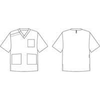 住商モンブラン スクラブ 兼用 半袖 黒 MS242-00 1枚　スクラブ（直送品）