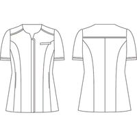 住商モンブラン ナースジャケットレディス 半袖 ホワイト OM301-10 1枚　白衣（直送品）