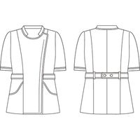 住商モンブラン ナースジャケットレディス半袖ライトグレー OM302-01 1枚　白衣（直送品）