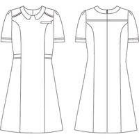 住商モンブラン ナースワンピースレディス半袖ライトグレー OM312-01 1枚　白衣（直送品）