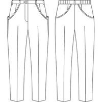 住商モンブラン パンツ レディス ホワイト 裾フリー OM702F-10 1枚　スクラブ（直送品）