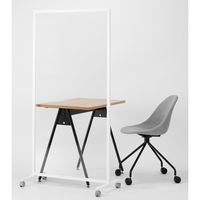 アスプルンド キャスター付 アクリルパーティション 幅800×奥行400×高さ1600mm 透明 279503 （飛沫防止・飛沫対策）1台（直送品）