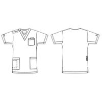 ナガイレーベン 男女兼用スクラブ ネイビー L RF-5502 1枚